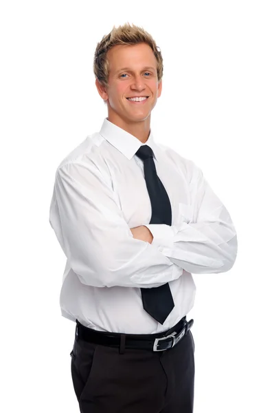 Confident young man in studio — Stock Photo, Image