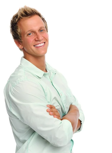 Handsome young man in studio — Stock Photo, Image