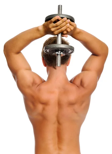 Muscular back of athelete — Stock Photo, Image