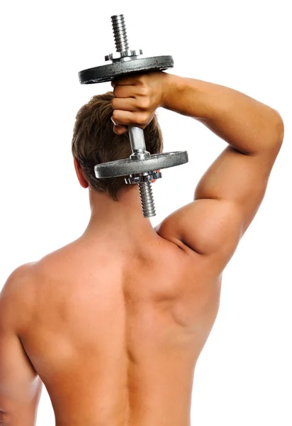 Schienale muscolare dell'atleta — Foto Stock