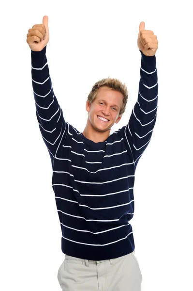 Excited man in casual attire — Stock Photo, Image