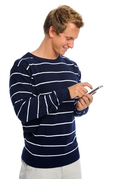 Attractive man with smart phone — Stock Photo, Image
