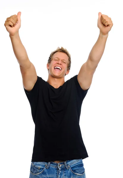 Victorious happy man — Stock Photo, Image