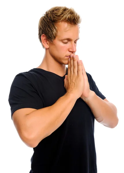 男人祷告 — 图库照片