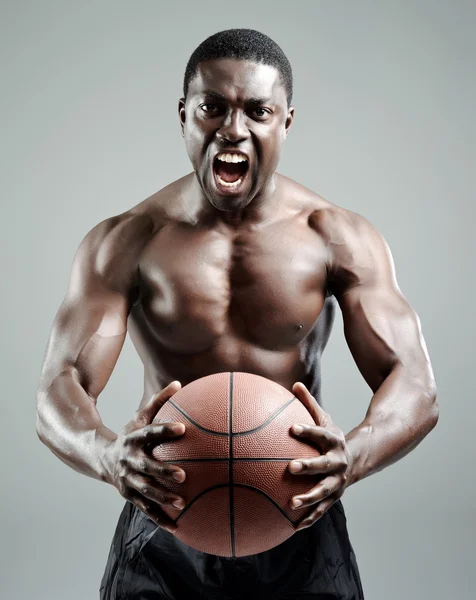 Agressieve basketballer — Stockfoto