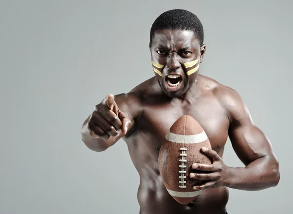 Well-built american football player — Stock Photo, Image