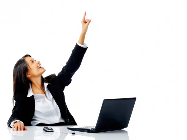 Pointing businesswoman — Stock Photo, Image