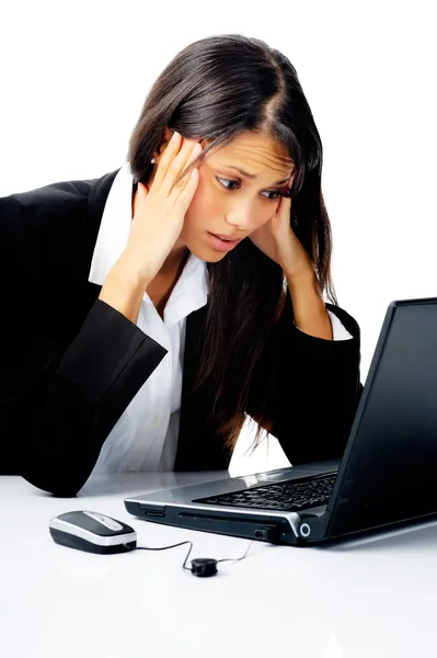 Geschäftsfrau gestresst — Stockfoto