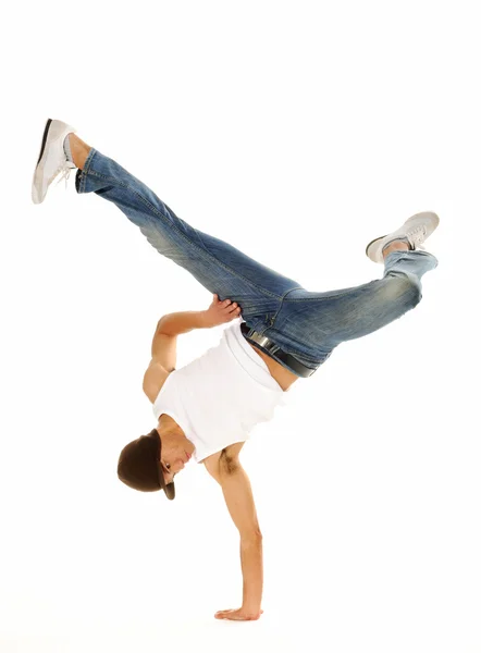 Impresionantes movimientos breakdance — Foto de Stock