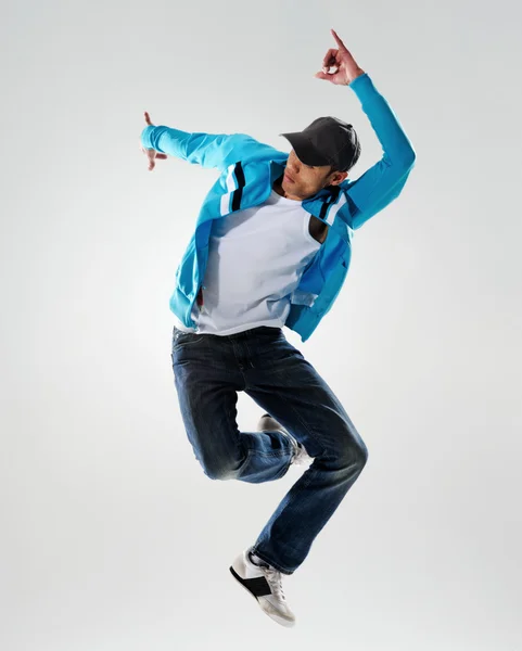Ação salto dançarino — Fotografia de Stock
