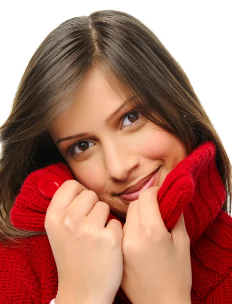 Attractive warm winter girl — Stock Photo, Image