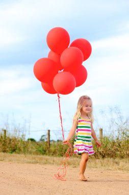 Carefree girl in summer clipart