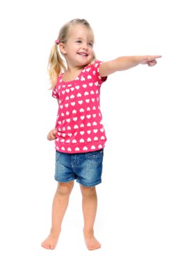 Pointing child clipart