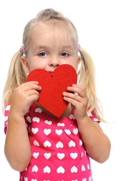 小さな女の子のためのバレンタインの日 — ストック写真