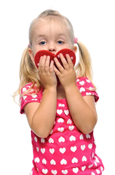 Valentines day for little girl — Stock Photo, Image