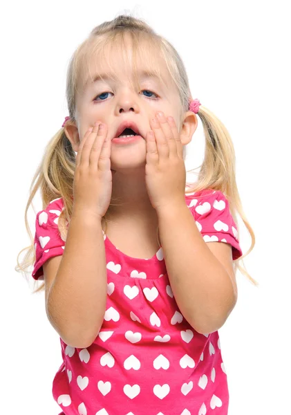 Funny face of young girl — Stock Photo, Image