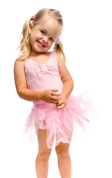 Sorrindo menina ballet feliz — Fotografia de Stock
