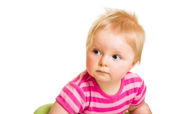 귀여운 유아 소녀 흰색 절연 — 스톡 사진