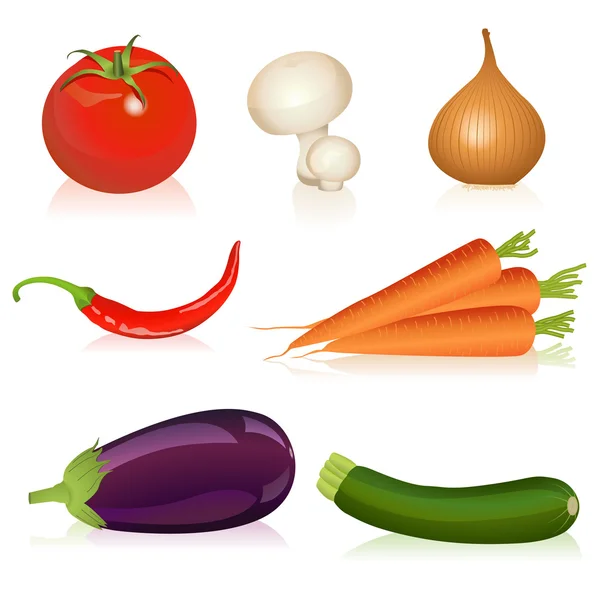 Conjunto de verduras — Vector de stock