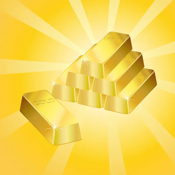 Goldbarren — Stockvektor
