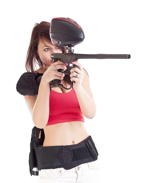 Paintball donna — Foto Stock