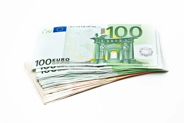 100 notas de euro — Fotografia de Stock