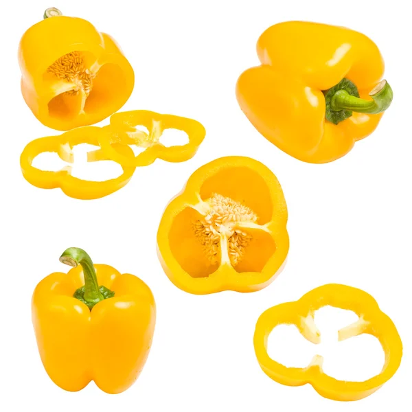Collection of yellow pepper — Stock Photo, Image