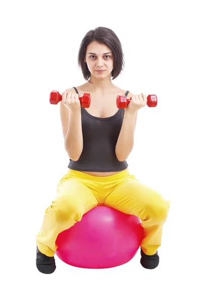 Donna che fa esercizio di fitness — Foto Stock