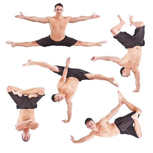 Człowiek akrobatyka, gimnastyka — Zdjęcie stockowe