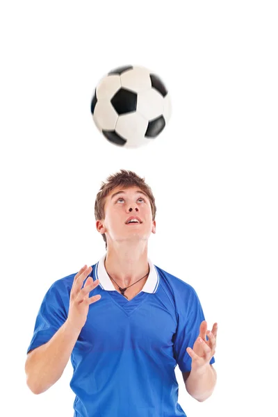 Jovem jogador de futebol — Fotografia de Stock