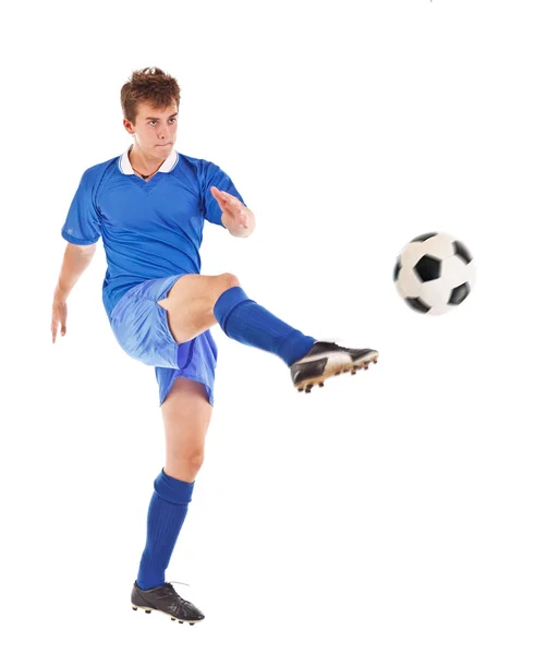 Ung fotbollsspelare — Stockfoto
