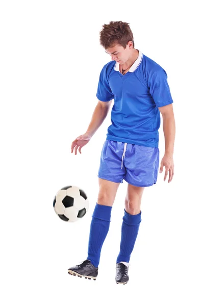 Unga fotbollsspelare. Stockbild