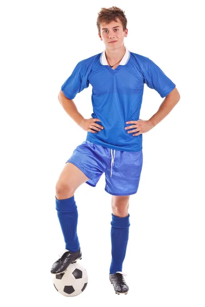 Soccer player with ball Stock Picture