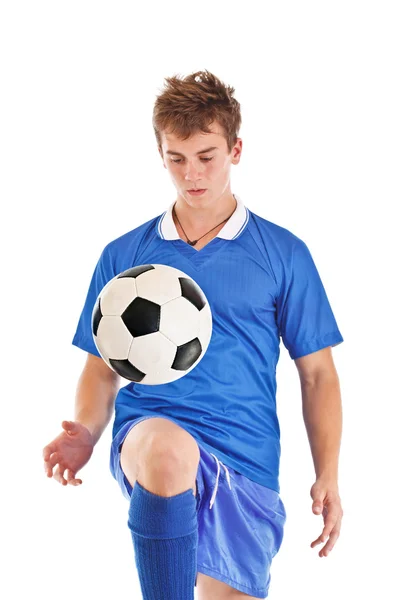 青少年足球运动员 免版税图库图片