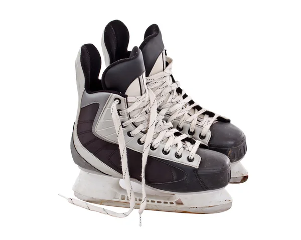 Paar hockey schaatsen — Stockfoto