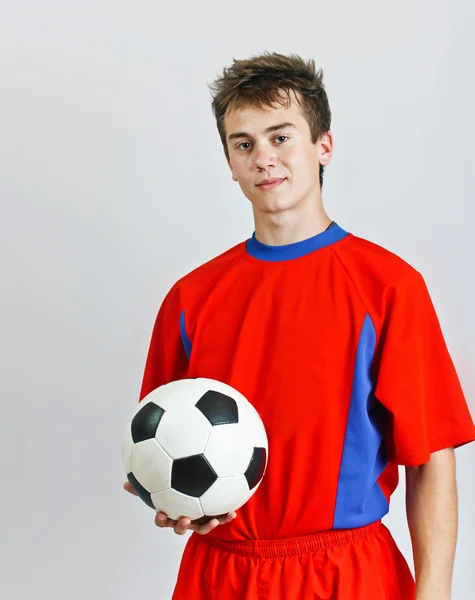 Молодой футболист — стоковое фото