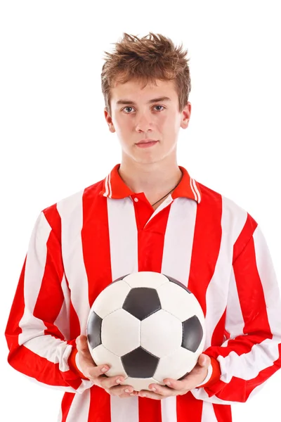 Молодой футболист Лицензионные Стоковые Изображения