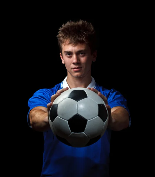 Mladý fotbalista — Stock fotografie