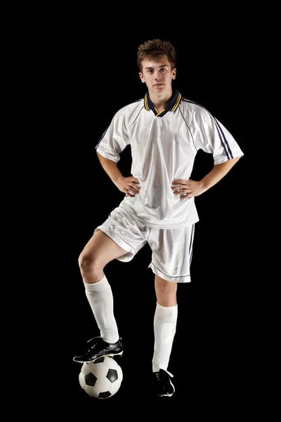 Soccer player whit ball Stock Image