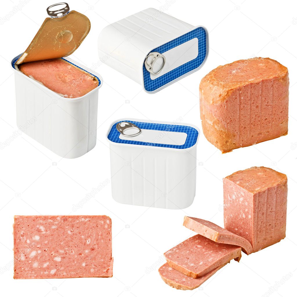 Collection of canned meat