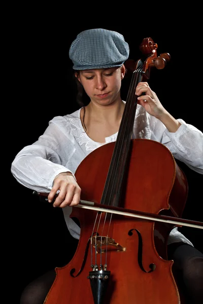 Юный виолончелист — стоковое фото