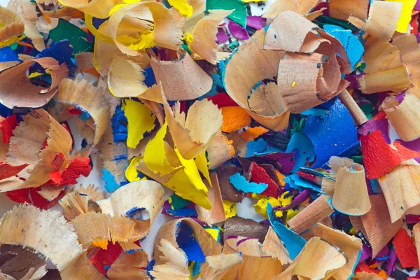 Colourful pencil peels — Stock Photo, Image