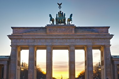 Brandenburger Tor at sunset clipart