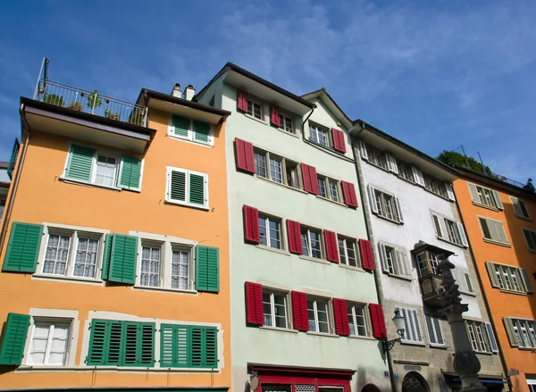 Casas velhas típicas em Zurique — Fotografia de Stock
