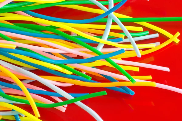 Barevné plastové kabely — Stock fotografie