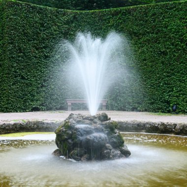 Small fountain in the park clipart