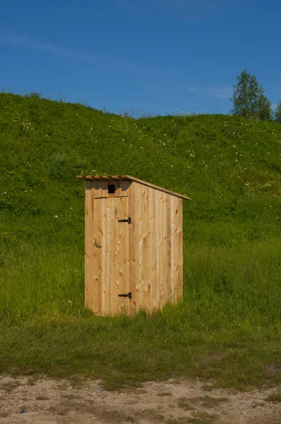 Dřevěné WC kabinky — Stock fotografie