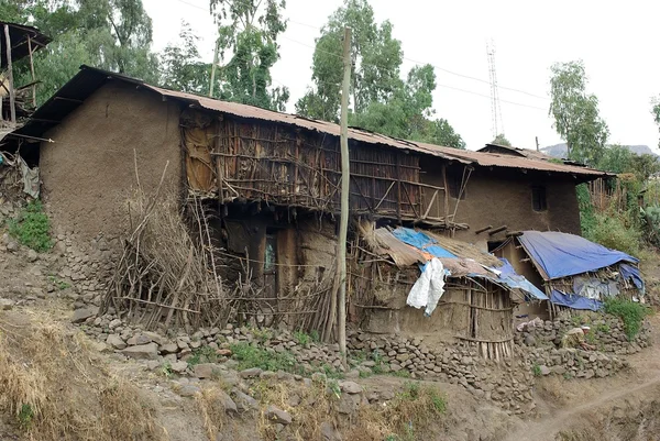 Dom w lalibela, Etiopia — Zdjęcie stockowe