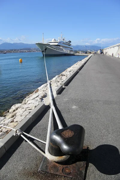 stock image Super yacht antibes harbor french riviera