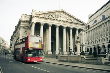Kırmızı londra otobüs şehir mimarisi İngiltere